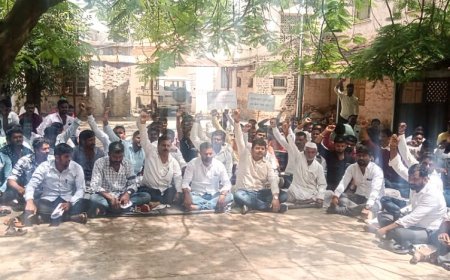 कांदलगावच्या युवकांचे पंचायत समितीसमोर उपोषण आंदोलन,कामात गैरव्यवहाराचा आरोप ! चौकशीच्या आश्वासनानंतर उपोषण मागे