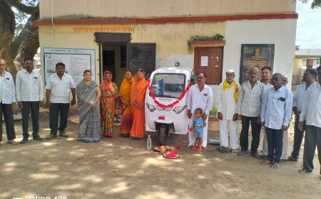 कांदलगाव ग्रामपंचायतीला कचरा संकलनासाठी मिळाली घंटागाडी