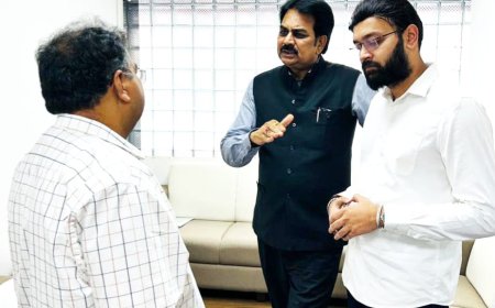 हर्षवर्धन पाटील यांनी घेतली बांधकाम मंत्री रवींद्र चव्हाण यांची भेट