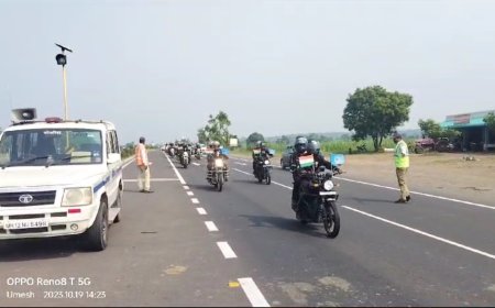 यशस्विनी वुमन मोटार सायकल रॅलीचे इंदापूरात उत्साहात स्वागत