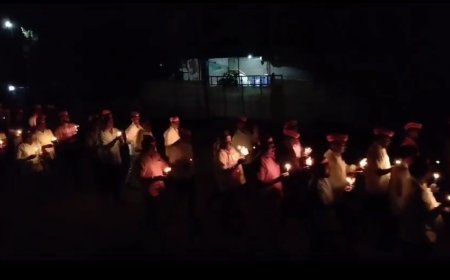 इंदापूरातील गंगावळण सराफवाडीत  मराठा समाजाच्या वतीने कॅन्डल मार्च
