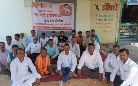 निमसाखरमध्ये दिव्यांग असणाऱ्या गणेश धनवडेंचा उपोषणात सहभाग, सरकारचं लक्ष वेधण्याचा प्रयत्न