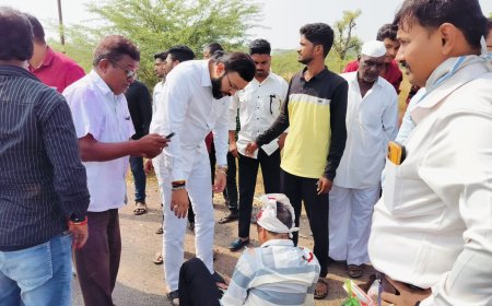 अपघातग्रस्ताच्या मदतीला धावले राजवर्धन पाटील,भिगवण नजीक अज्ञात वाहनाने दुचाकी स्वारास उडवलं