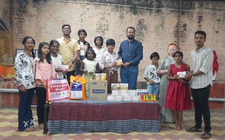 कै.श्री.कन्हैय्यालाल जी.शहा चॅरिटेबल ट्रस्ट कडून दिवाळीसणा निमित्त मिठाई व खाऊचं वाटप