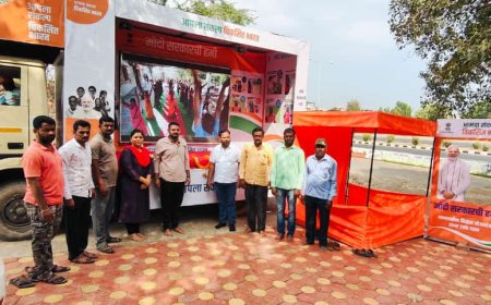 विकसित भारत संकल्प यात्रा चित्ररथाचे सरडेवाडीत जल्लोषात स्वागत