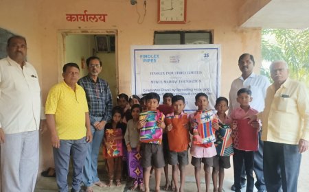 फिनोलेक्स पाईप्स आणि मुकुल माधव फाउंडेशन च्या मदतीने मूकबधिर शाळेतील 85 विद्यार्थ्यांना रजई वाटप