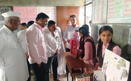 कांदलगावातील दादासाहेब पाटील विद्यालयात पार पडलं विज्ञान प्रदर्शन,83 प्रकल्पाचे सादरीकरण