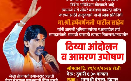 बिग ब्रेकिंग | आ.भरणेंच्या नंतर हर्षवर्धन पाटील लक्ष ! सकल मराठा समाजाचा उद्या हर्षवर्धन पाटलांच्या निवासस्थानाबाहेर ठिय्या