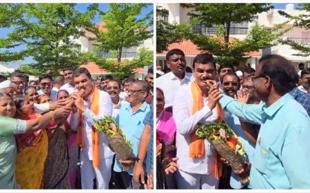 मामा आम्ही तुम्हाला कायमस्वरूपी कधीही विसरणार नाही म्हणत इंदापूर नगरपरिषद कर्मचाऱ्यांनी आ.भरणेंना भरवला पेढा