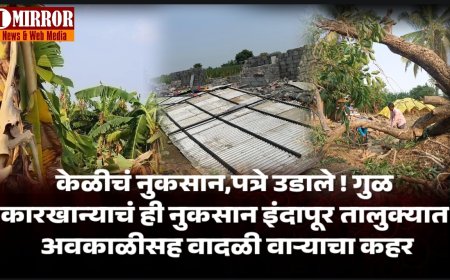 इंदापूरात वादळी वाऱ्यासह अवकाळीचा थरार ! वाचा कुठे कुठे झालं नुकसान