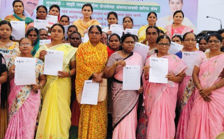 भिगवण येथे मुख्यमंत्री लाडकी बहीण अर्ज नोंदणी शिबिराचे अंकिता पाटील ठाकरेंच्या उद्घाटन