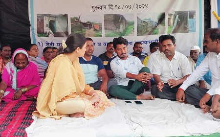 अंकिता पाटील ठाकरेंचा शेती महामंडळ कामगार वारसदारांच्या आमरण उपोषणास पाठींबा