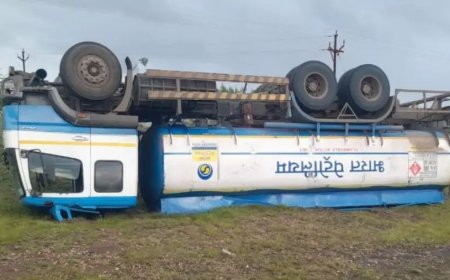 उरुळी कांचन जवळील वळतीत डीझेलने भरलेला टँकर पलटी