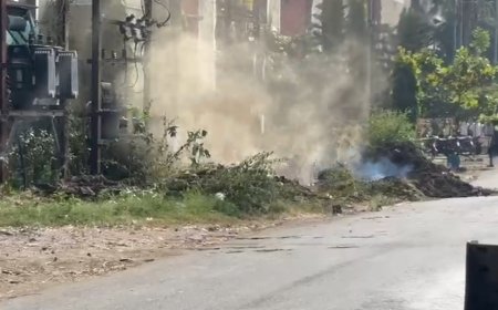 बोईसर जवळील तारापूर औद्योगिक वसाहतीत खोदकाम करताना गॅस पाईप लाईन फुटली