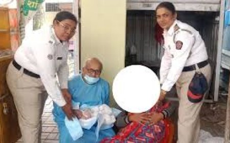 'खाकी' तील माणुसकीला पाझर फुटला ! गरोदर महिलेची महिला ट्रॅफिक पोलीसांनीचं केली प्रसूती