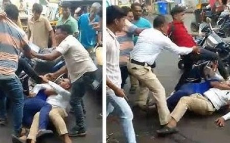 बिग ब्रेकिंग | वाहन चालकाला परवाना मागितल्याचा राग आला,वडिलांना बोलावून नालासोपाऱ्यात वाहतूक पोलिसांना मारलं