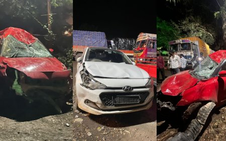 यवत मध्ये भरधाव कार रस्ता ओलांडून दुसऱ्या कारला धडकली,दोघांचा मृत्यू पाच जखमी 