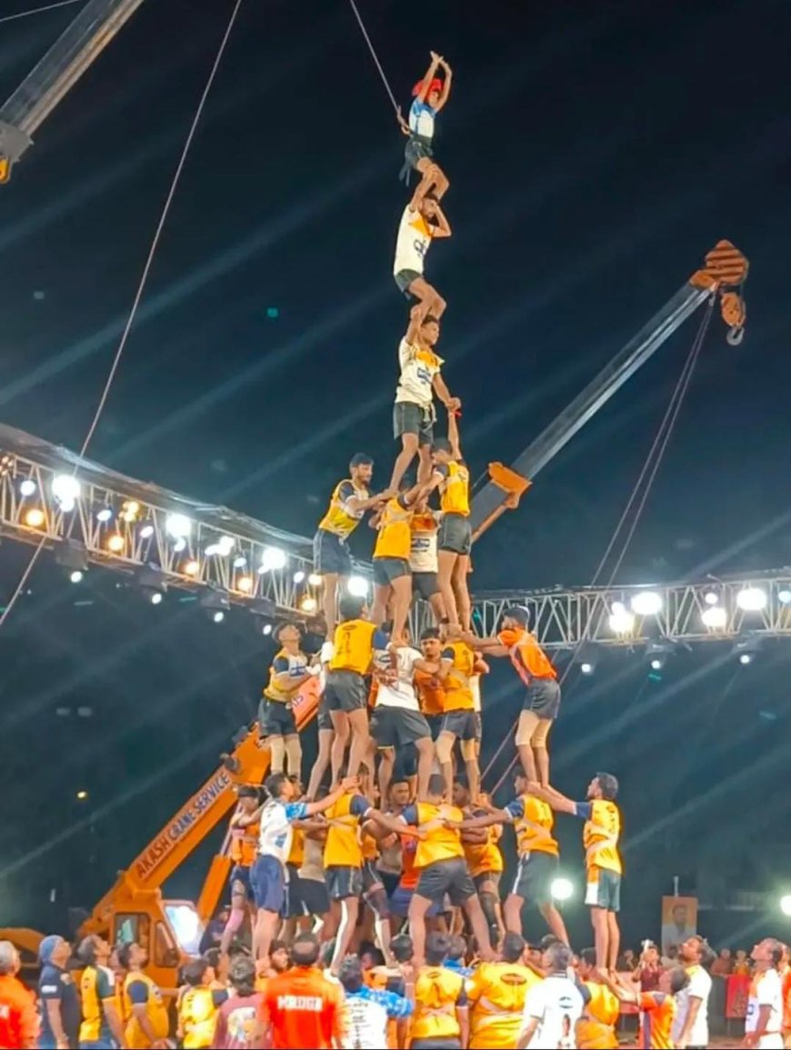 भिगवणमध्ये दहीहंडीचा उत्साह शिगेला, एकाच दिवशी सहा ठिकाणी आयोजन 