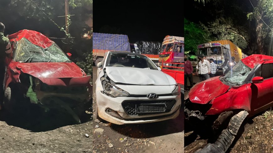 यवत मध्ये भरधाव कार रस्ता ओलांडून दुसऱ्या कारला धडकली,दोघांचा मृत्यू पाच जखमी 