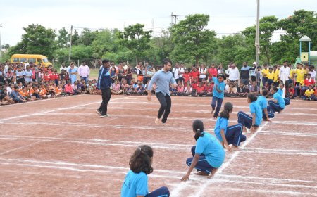 खो खो म्हणत श्रीराज भरणे उतरले थेट मैदानात ! पळसदेवच्या बनसुडे विद्यालयातील स्पर्धेत 70 शाळांचा सहभाग 