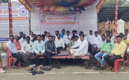 इंदापुरात पोलीस निरीक्षकाच्या विरोधात धरणे आंदोलन ; आंदोलनाचा आजचा दुसरा दिवस