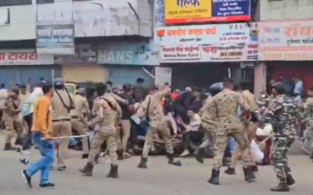 अहिल्यानगरमध्ये राडा, पोलिसांचा आंदोलकांवर लाठीचार्ज, नेमकं काय घडलं?