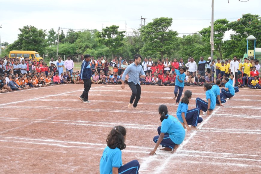 खो खो म्हणत श्रीराज भरणे उतरले थेट मैदानात ! पळसदेवच्या बनसुडे विद्यालयातील स्पर्धेत 70 शाळांचा सहभाग 