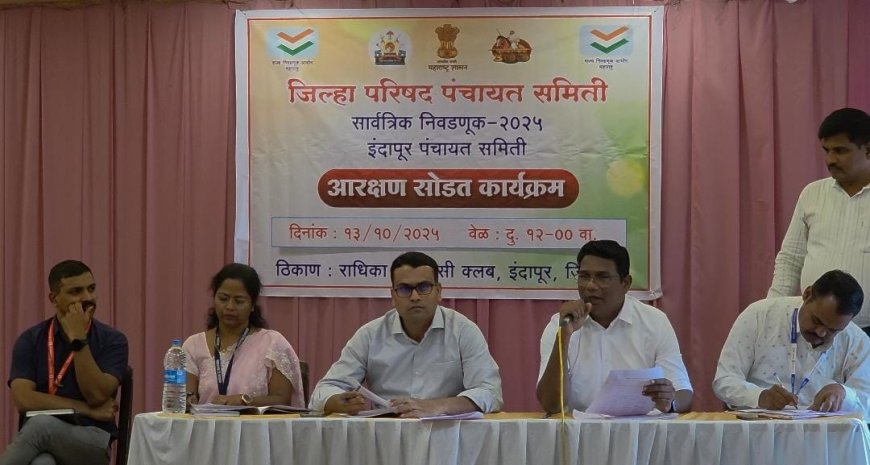 इंदापूर पंचायत समिती आरक्षण सोडतीत 'कही खुशी कही गम' काहींच्या पदरी निराशा तर काहींना लॉटरी