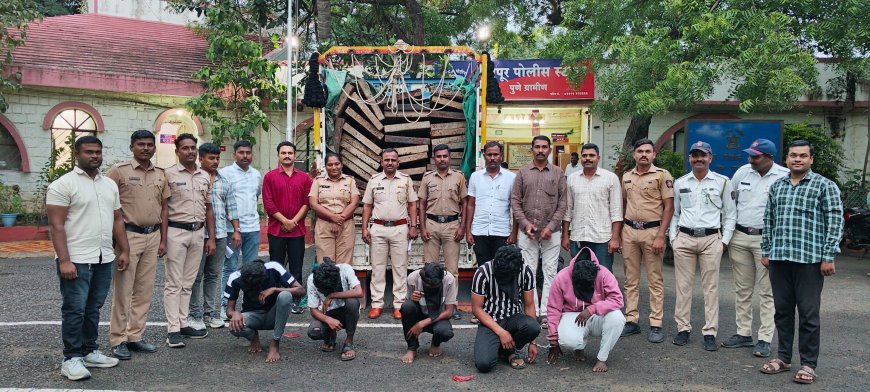 बंधाऱ्याचे लोखंडी दरवाजे चोरणारे सहा जण जेरबंद ! इंदापूर पोलिसांची कारवाई