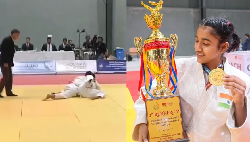 इंदापूरच्या श्रावणी शितापणे जिंकलं ज्युदो स्पर्धेत गोल्ड मेडल...