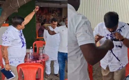 बिग ब्रेकिंग | बारामतीत नगराध्यक्ष सचिन सातव यांच्यावर शाई फेक