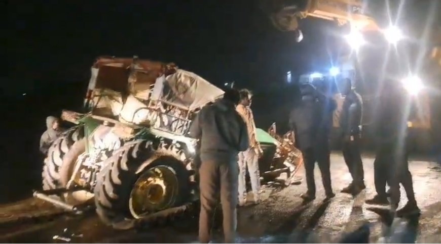 BIG BREAKING भिगवण जवळ भीषण अपघात ट्रॅक्टरचे दोन तुकडे एकाचा जागीच मृत्यू