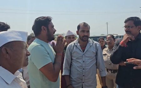 उदाचीवाडी पारगाव मेमाने मध्ये विमानतळ जागेच्या मोजणीला स्थानिक नागरिकांचा विरोध ! अधिकारी स्थानिक नागरिकांमध्ये बाचाबाची...