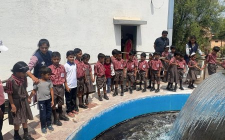 शहा ग्लोबल स्कूलच्या विद्यार्थ्यांची जलशुद्धीकरण केंद्राला शैक्षणिक क्षेत्रभेट