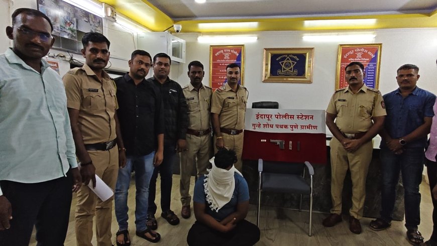 इंदापूर पोलिसांकडून बिहारी बाबुला बेड्या ; गावठी पिस्टल सह दोन जिवंत काडतुसे जप्त